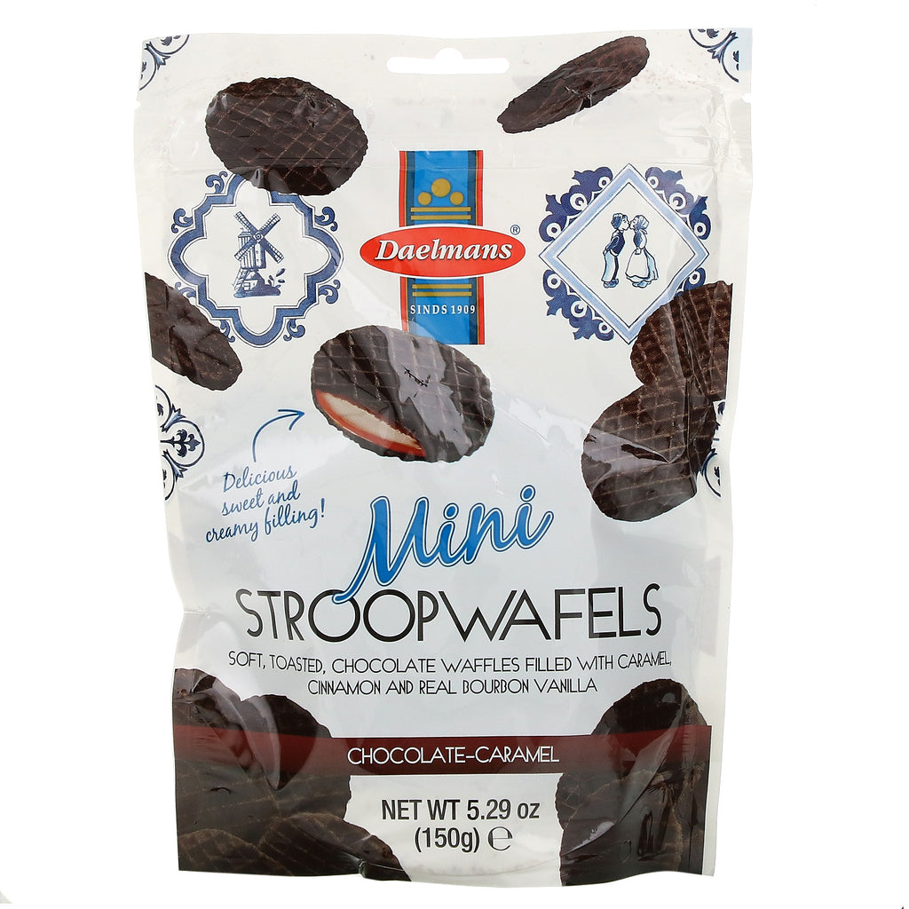 Daelmans, Mini Stroopwafels, Chocolate Caramel, 5.29 oz (150 g)