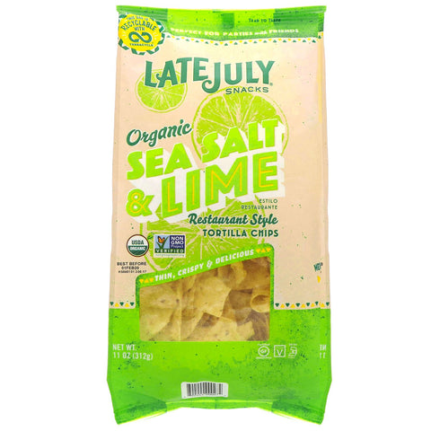Late July, Organic Tortilla Chips, Sea Salt & Lime, 11 oz (312 g)