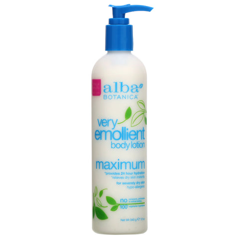 Alba Botanica, Very Emollient Body Lotion, Maximum, 12 oz (340 g)