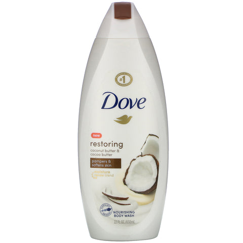 Dove, Nourishing Body Wash, Restoring, Coconut Butter & Cocoa Butter, 22 fl oz (650 ml)