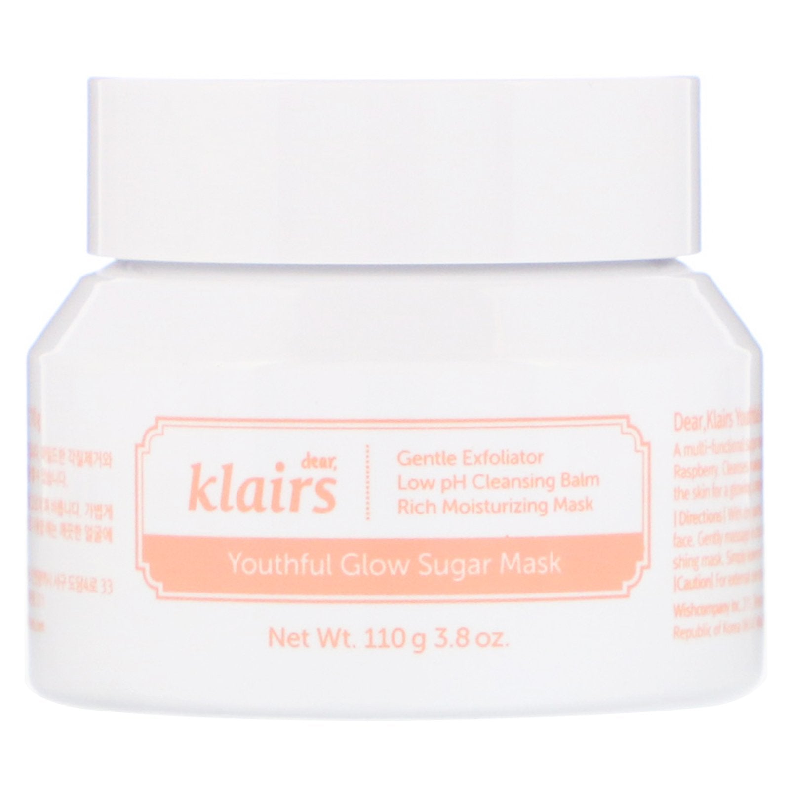 Dear, Klairs, Youthful Glow Sugar Mask, 3.8 oz (110 g)