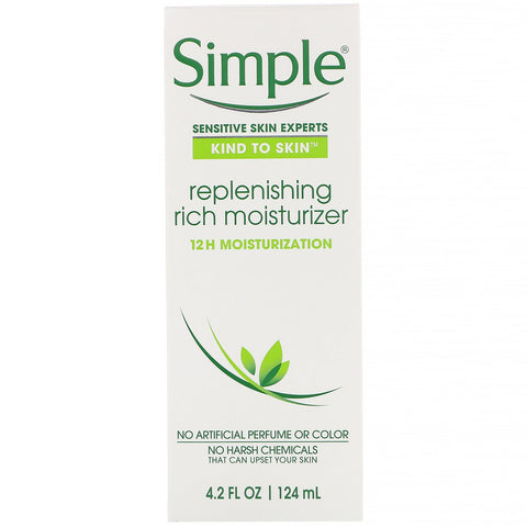Simple Skincare, Replenishing Rich Moisturizer, 4.2 fl oz (124 ml)