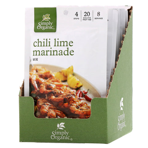 Simply Organic, Chili Lime Marinade Mix, 12 Packets, 1.00 oz (28 g) Each