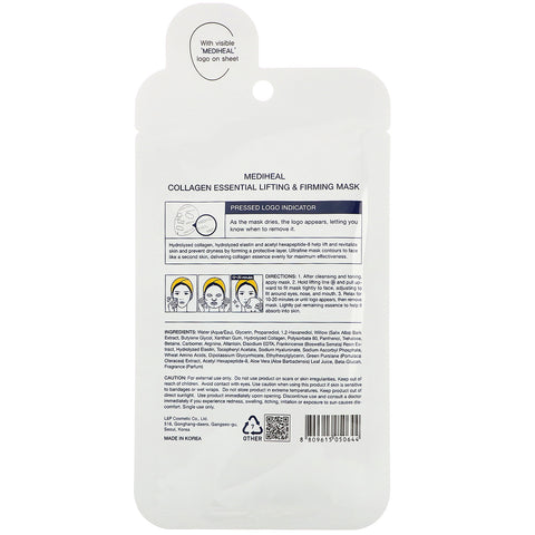Mediheal, Collagen, Essential Lifting & Firming Mask, 1 Sheet, 0.81 fl oz (24 ml)