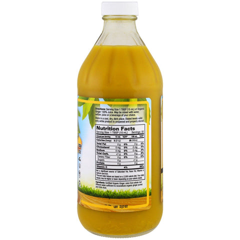 Dynamic Health  Laboratories, Certified  Ginger, 100% Juice, Unsweetened, 16 fl oz (473 ml)