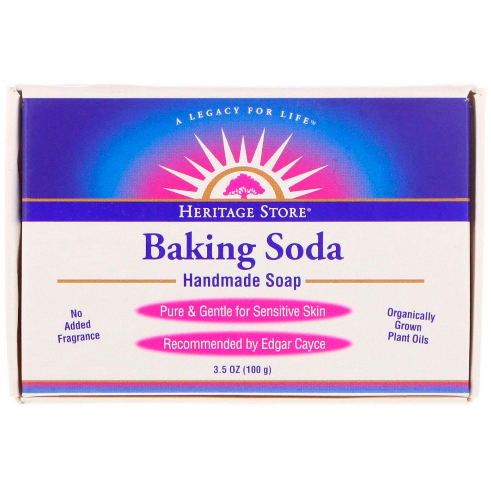 Heritage Store, Baking Soda Handmade Soap, 3.5 oz (100 g)