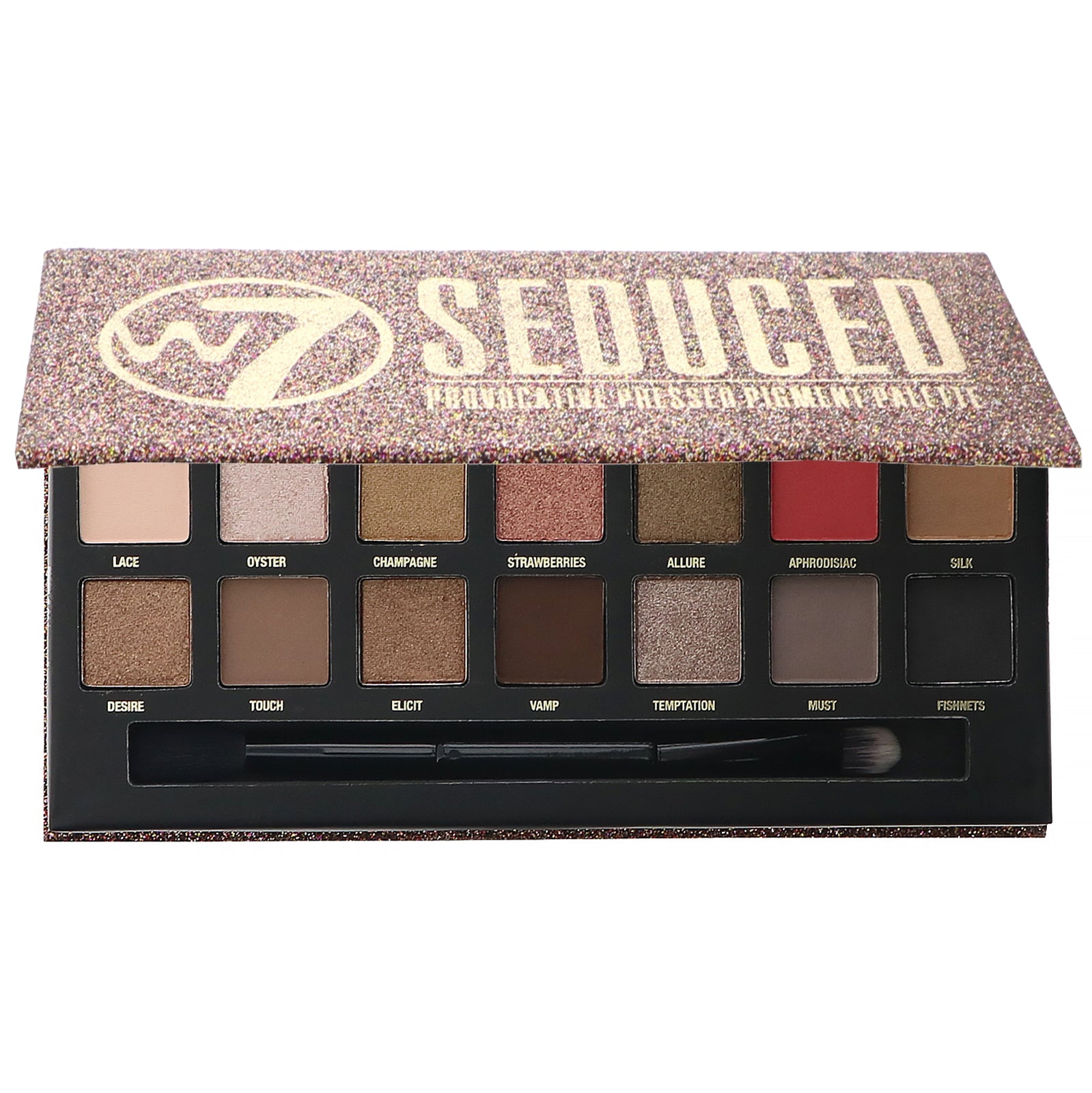 W7, Seduced, Provocative Pressed Pigment Palette, 0.39 oz (11.2 g)