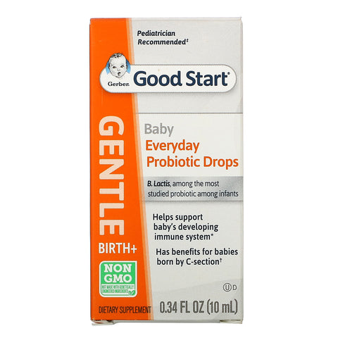 Gerber, Good Start, Gentle, Baby Everyday Probiotic Drops, Birth+, 0.34 fl oz (10 ml)