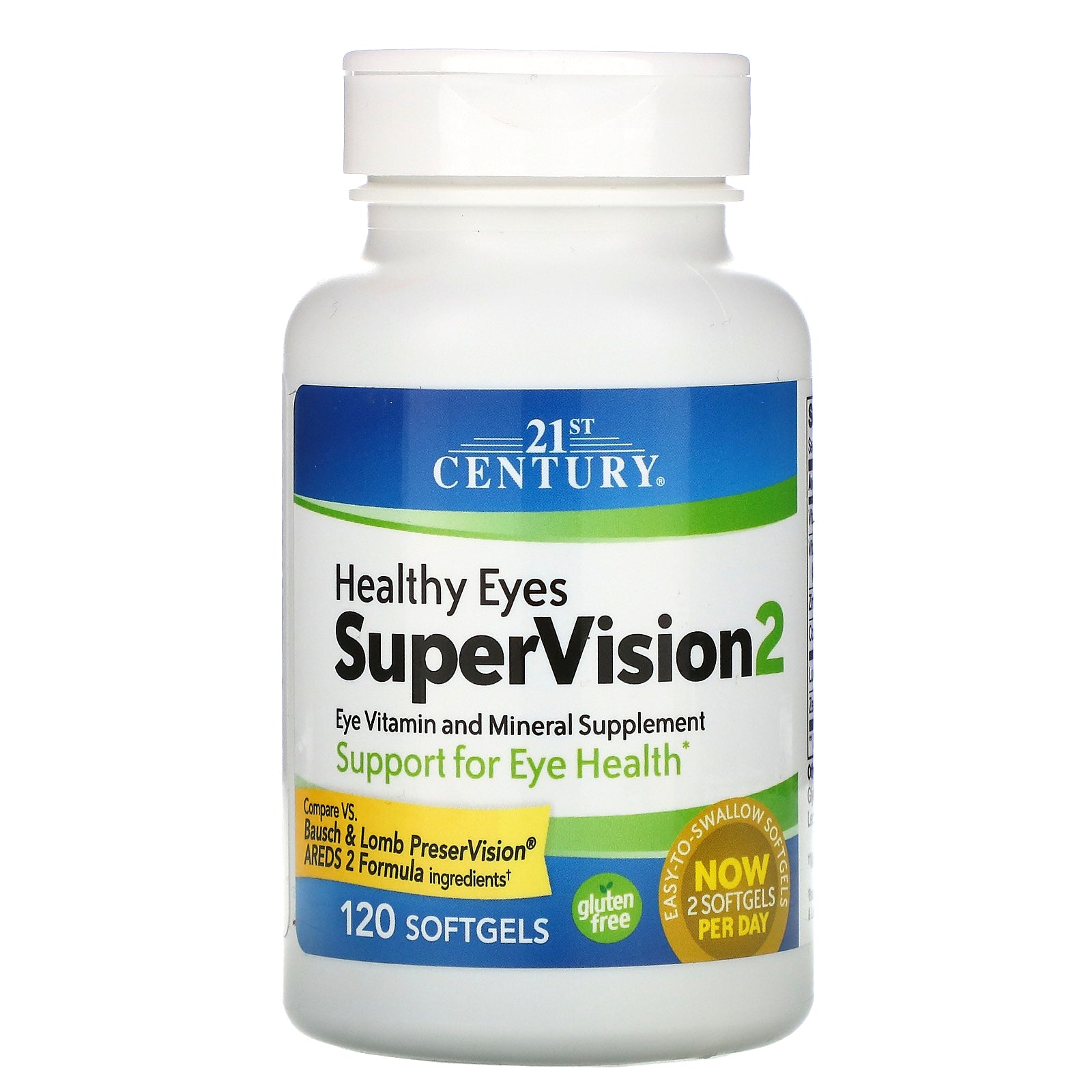 21st Century, Healthy Eyes SuperVision2, 120 Softgels