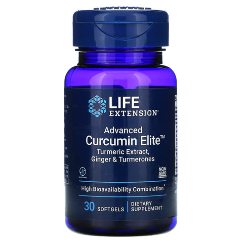 Life Extension, Advanced Curcumin Elite, Turmeric Extract, Ginger & Turmerones, 30 Softgels