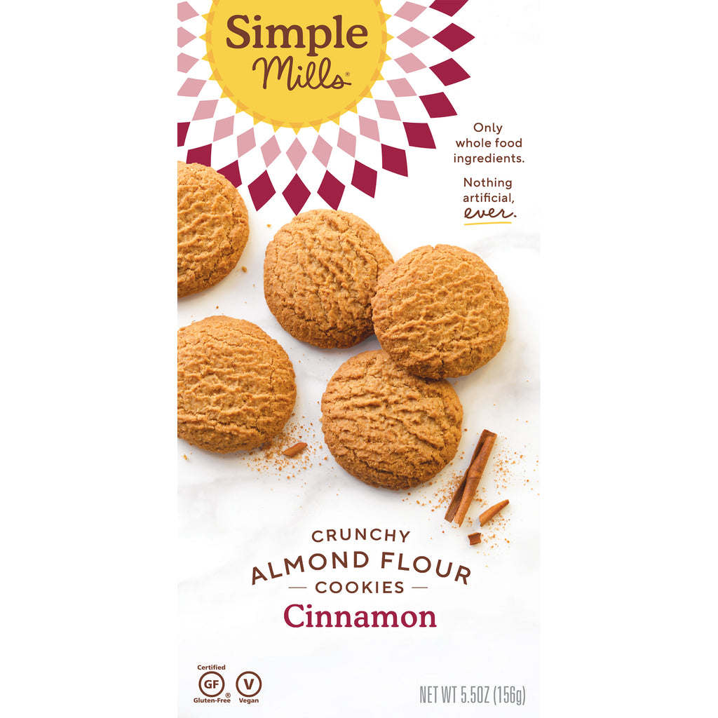 Simple Mills, Naturally Gluten-Free, Crunchy Cookies, Cinnamon, 5.5 oz (156 g)