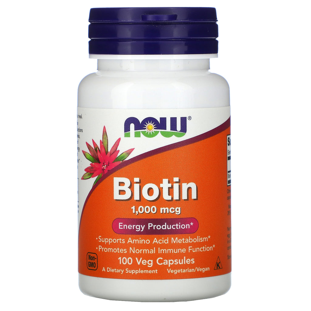 Now Foods, Biotin, 1,000 mcg, 100 Veg Capsules