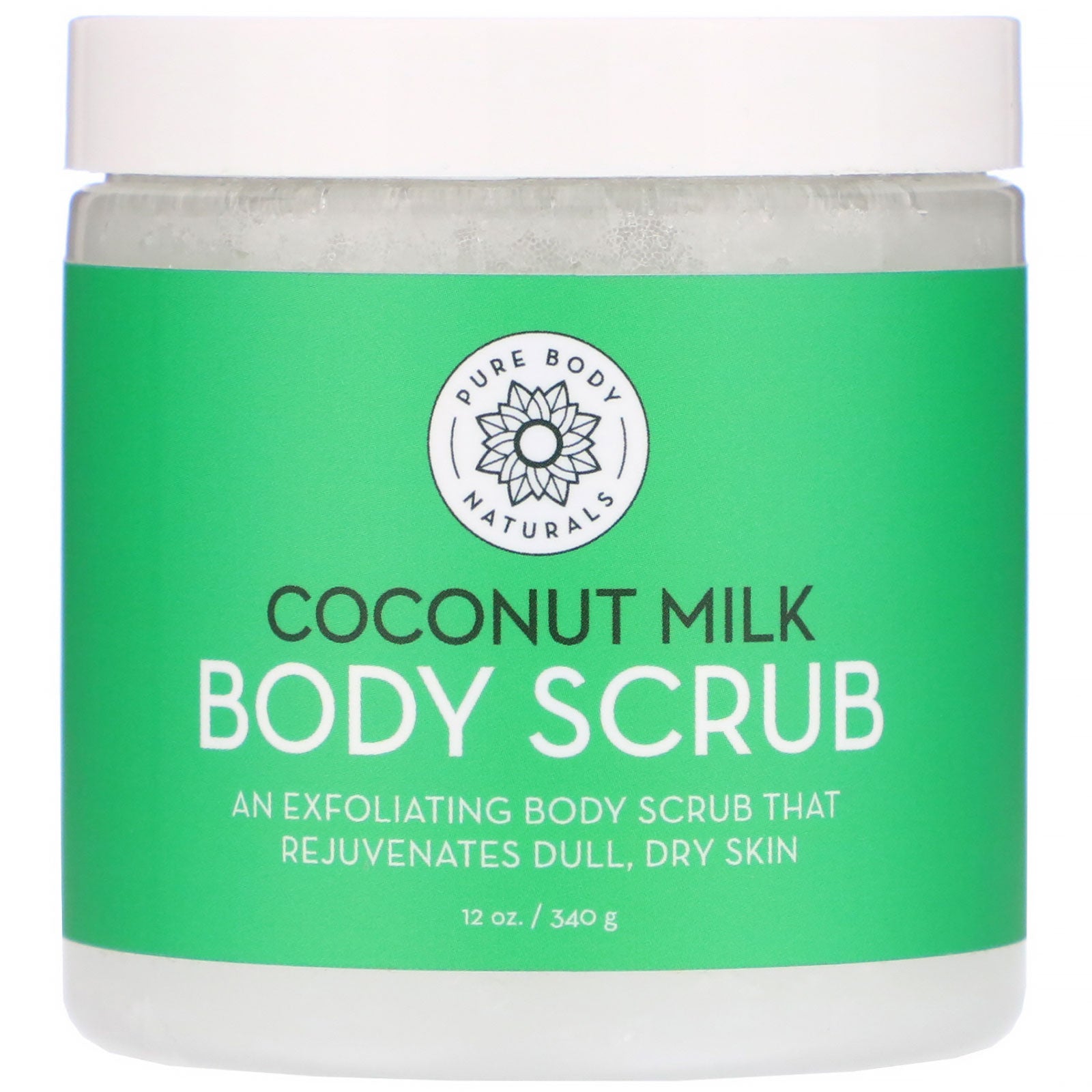 Pure Body Naturals, Coconut Milk Body Scrub, 12 oz (340 g)