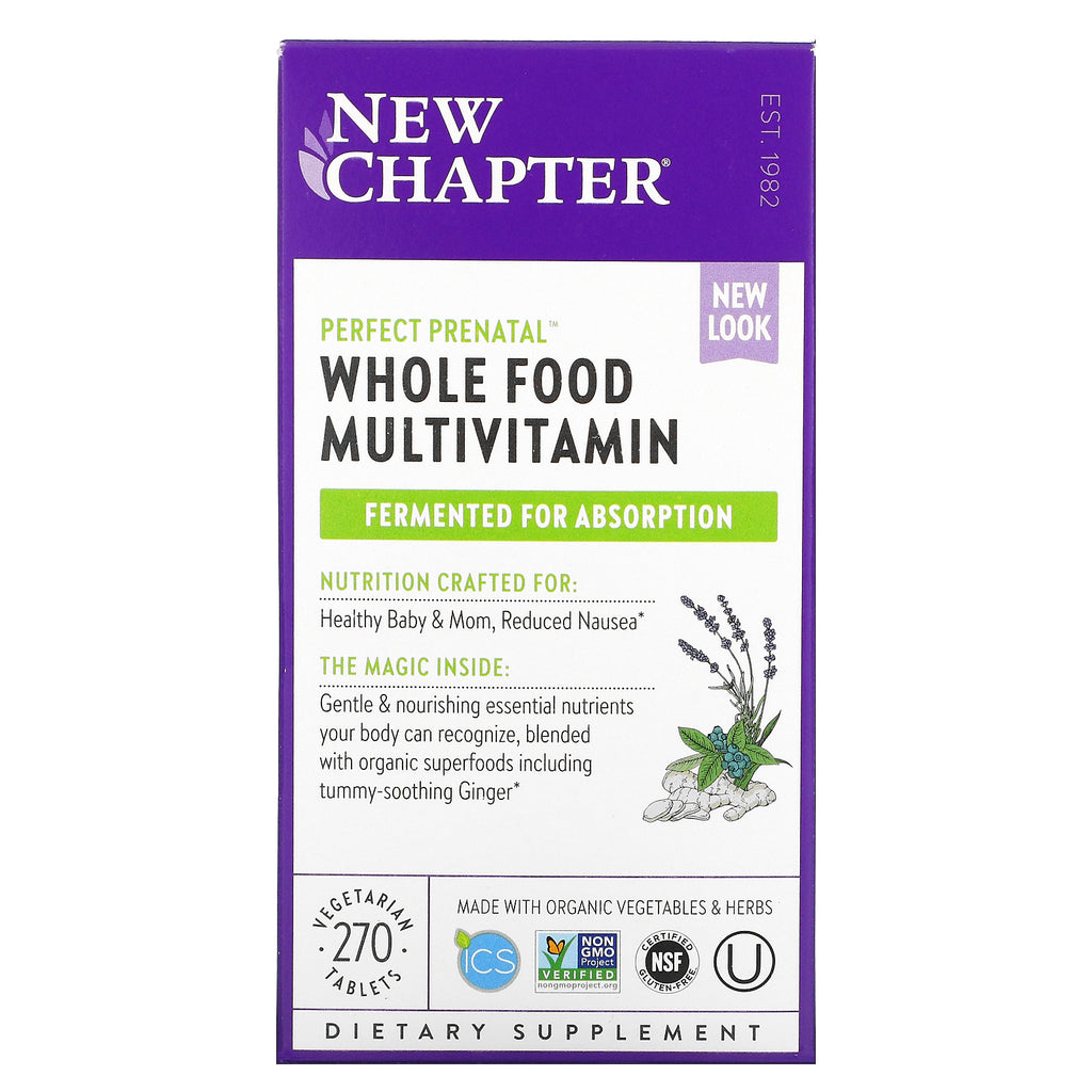 New Chapter, Perfect Prenatal, Whole Food Multivitamin, 270 Vegetarian Tablets