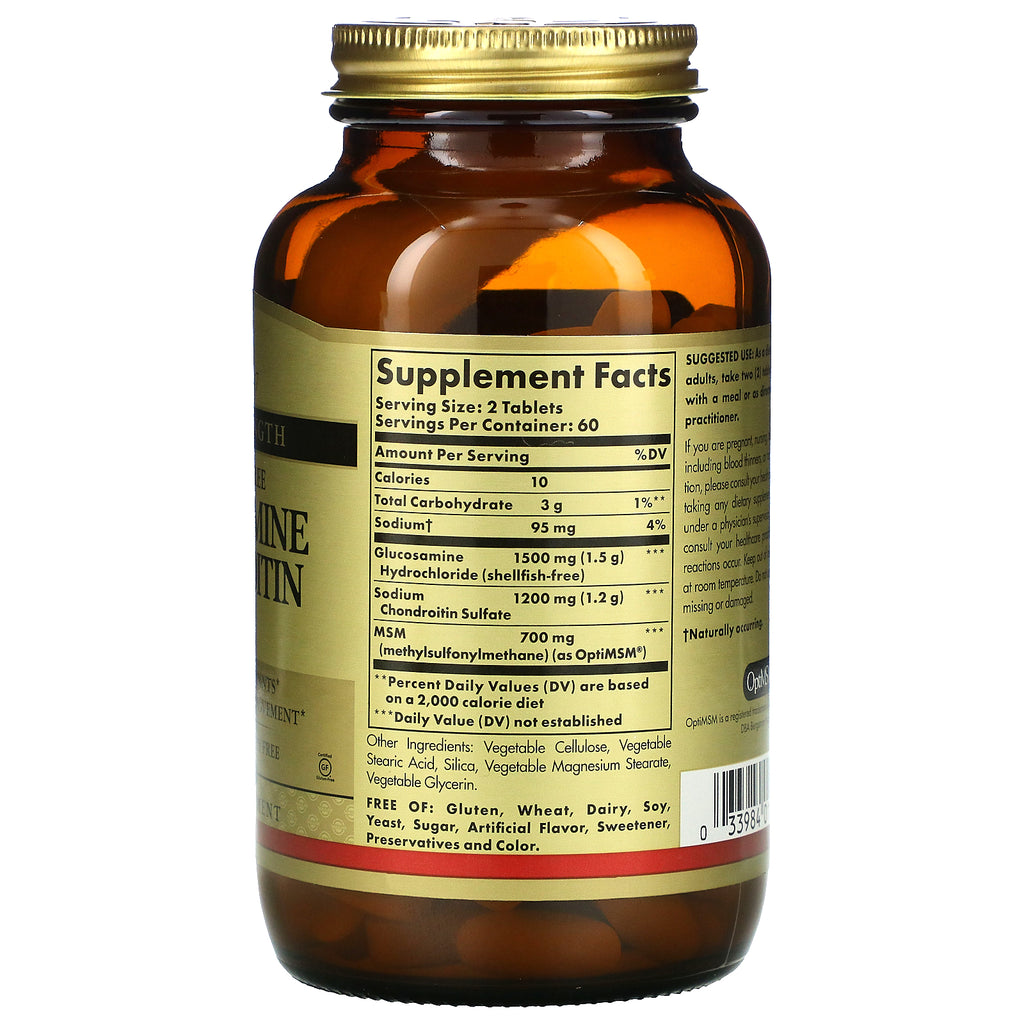 Solgar, Glucosamine Chondroitin MSM, Triple Strength, 120 Tablets
