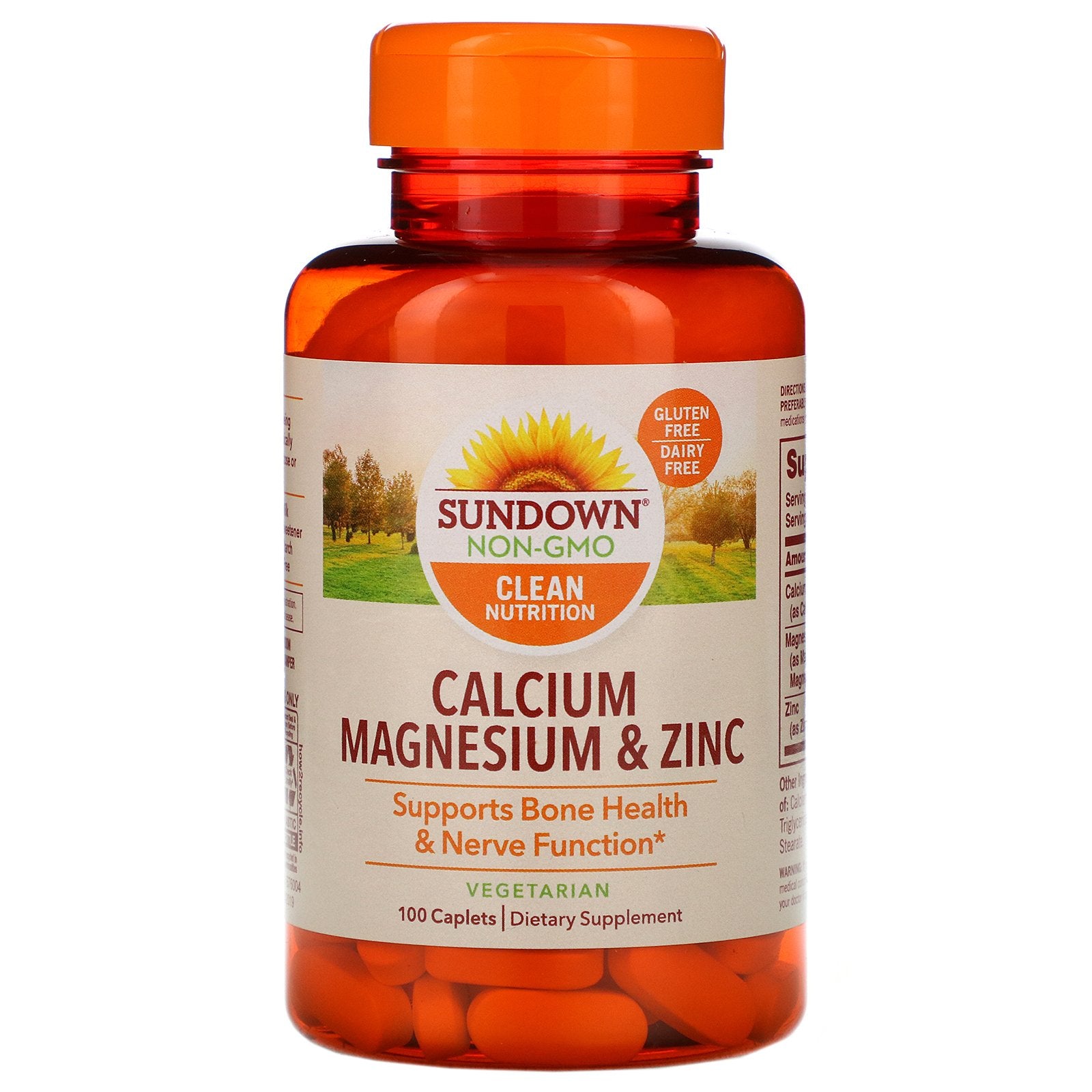 Sundown Naturals, Calcium Magnesium & Zinc, 100 Caplets