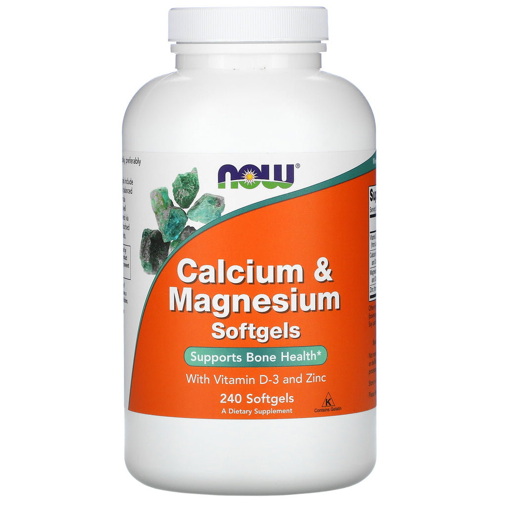 Now Foods, Calcium & Magnesium with Vitamin D-3 and Zinc, 240 Softgels