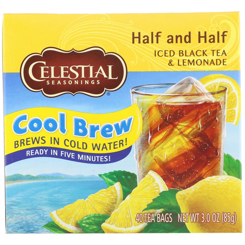 Celestial Seasonings, Iced Black Tea & Lemonade, Half and Half, 40 Tea Bags, 3.0 oz (85 g)