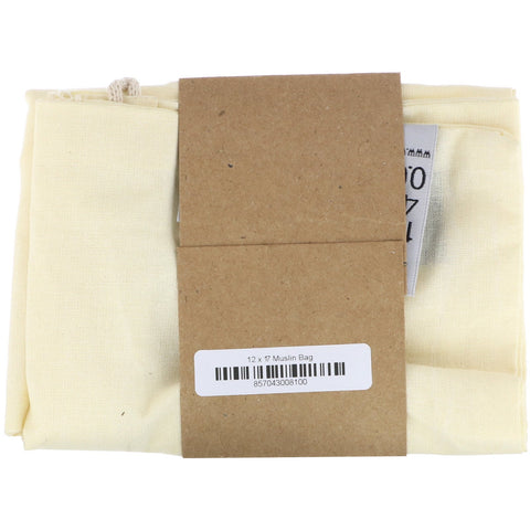 Wowe, Certified  Cotton Muslin Bag, 1 Bag, 12 in x17 in