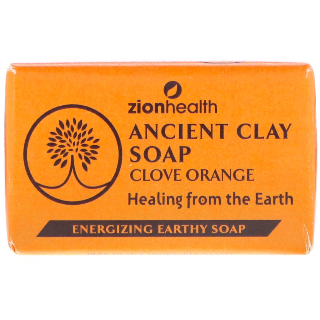 Zion Health, Ancient Clay Soap, Clove Orange, 6 oz (170 g)