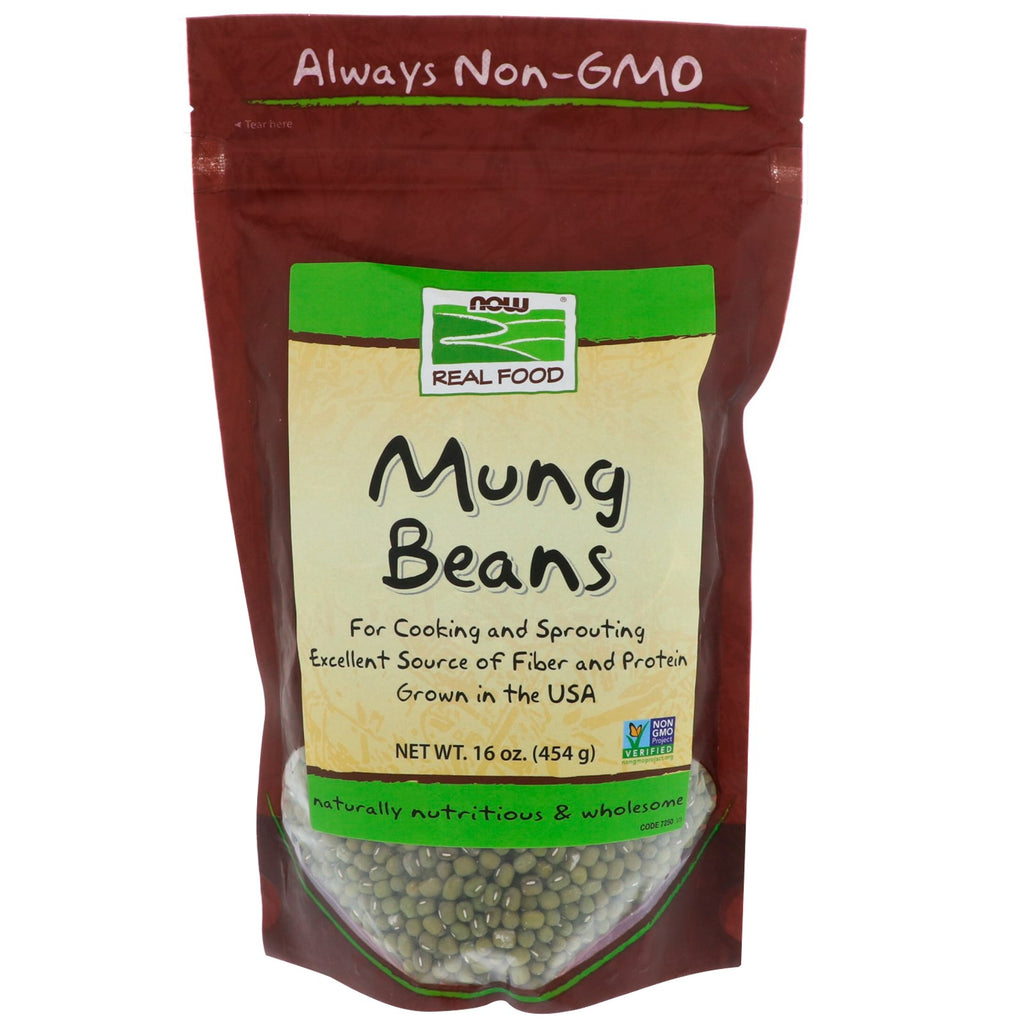 Now Foods, Real Food, Mung Beans, 16 oz (454 g)