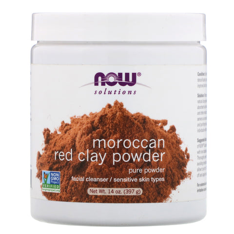 Now Foods, Solutions,Moroccan Red Clay Powder, 14 oz (397 g)