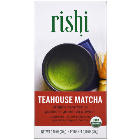 Rishi Tea, Teahouse Matcha, Organic Ceremonial Japanese Green Tea Powder, 0.70 oz (20 g)