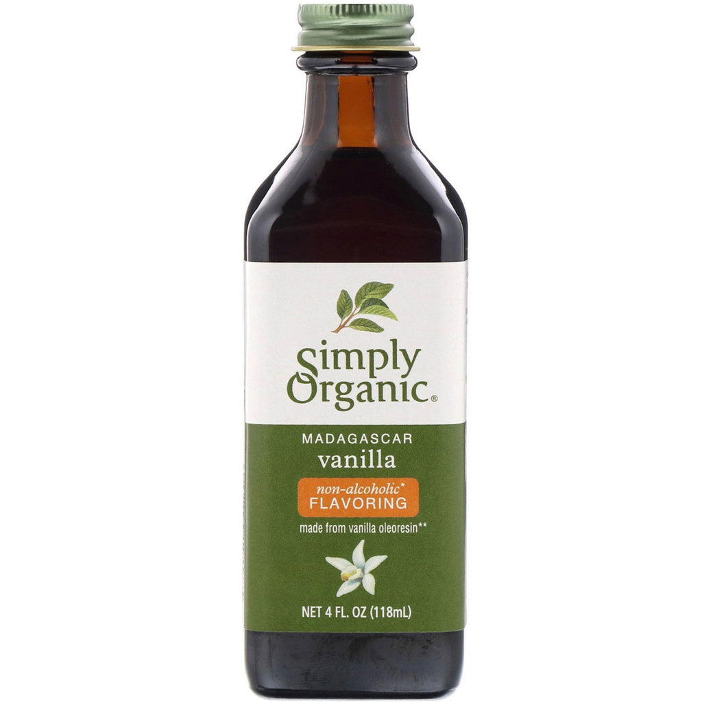Simply Organic, Madagascar Vanilla, Non-Alcoholic Flavoring, Farm Grown , 4 fl oz (118 ml)