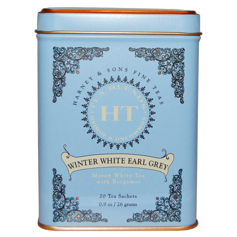 Harney & Sons, Winter White Earl Grey Tea, 20 Tea Sachets, 0.9 oz (26 g)