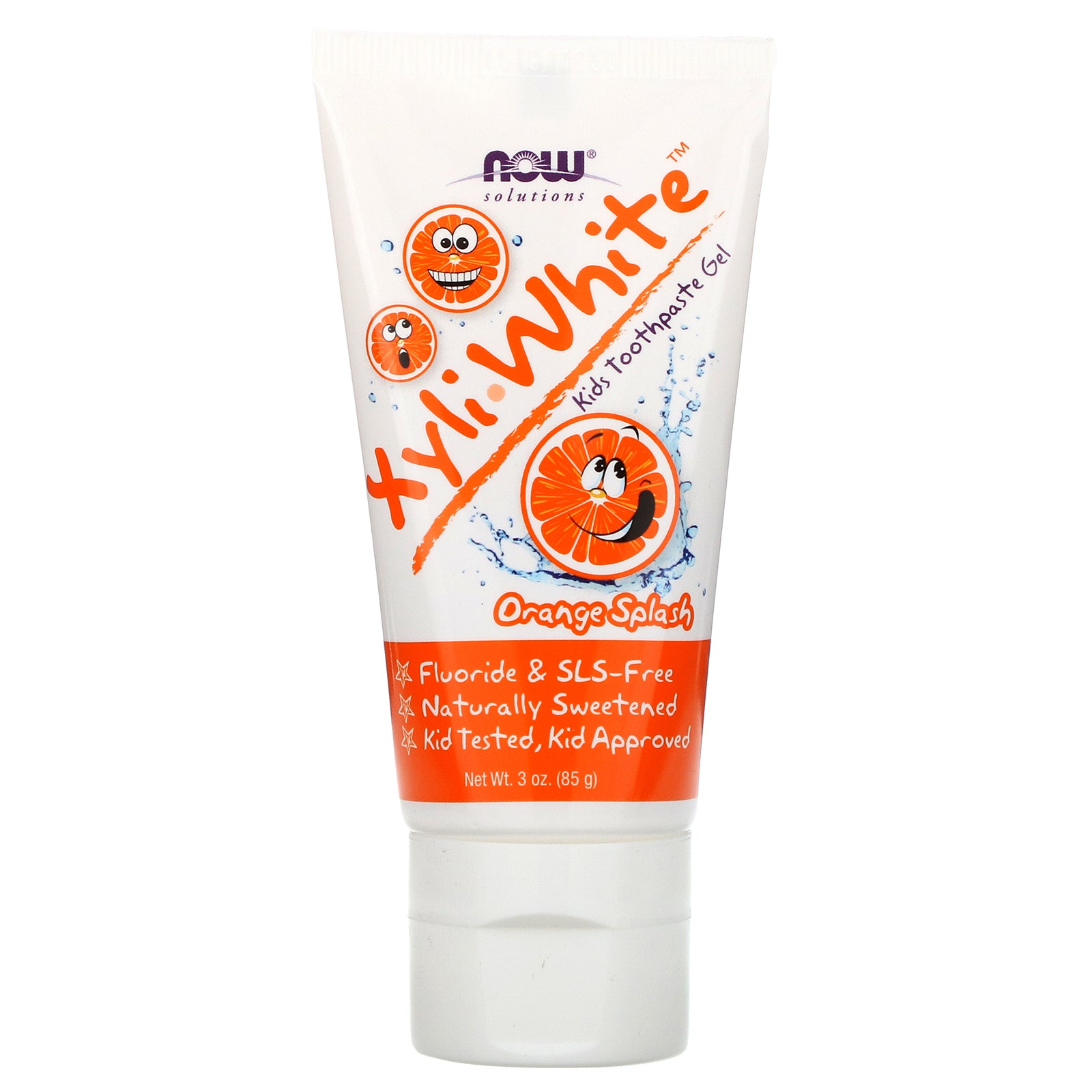 Now Foods, Solutions, XyliWhite, Kids Toothpaste Gel, Orange Splash, 3 oz (85 g)