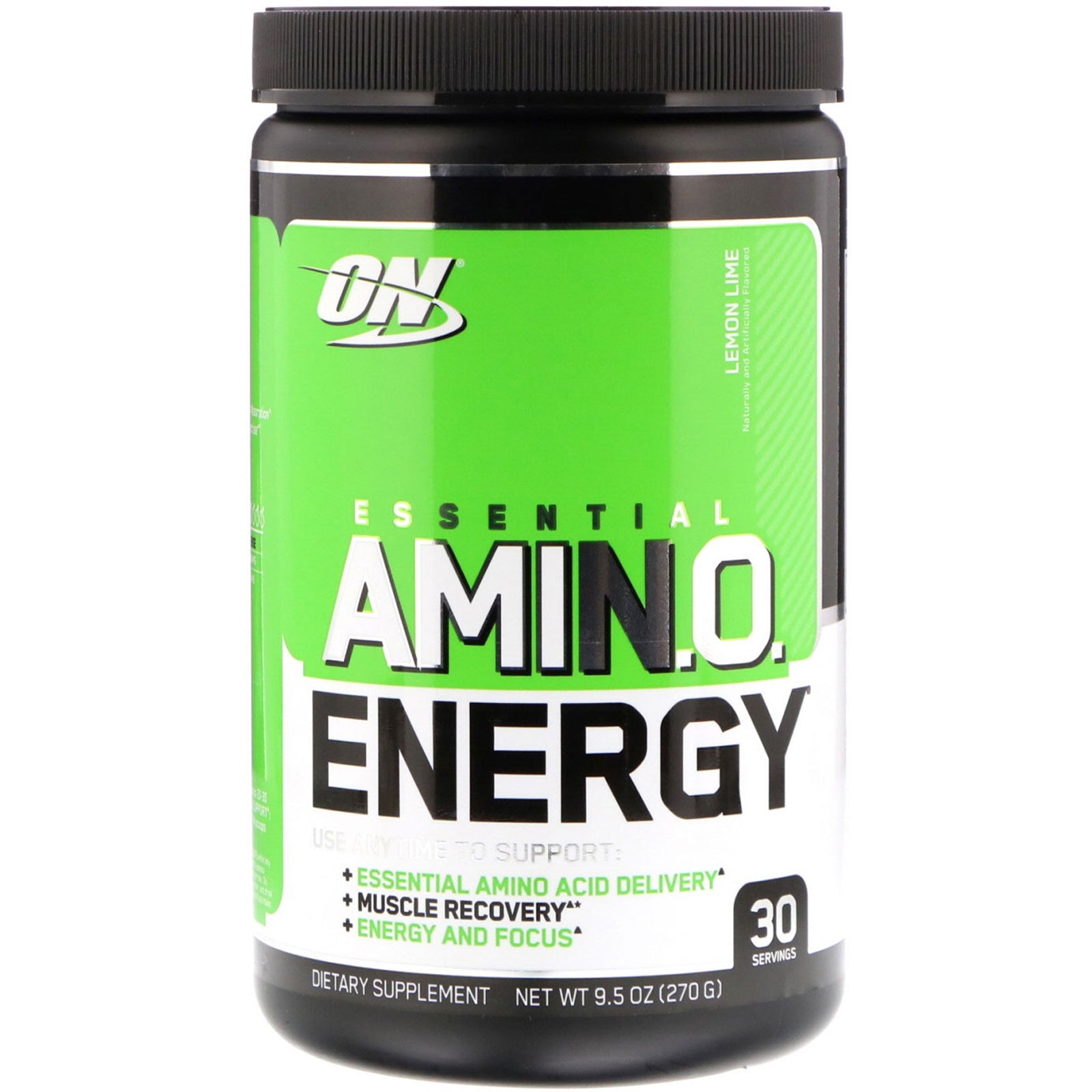 Optimum Nutrition, ESSENTIAL AMIN.O. ENERGY, Lemon Lime, 9.5 oz (270 g)