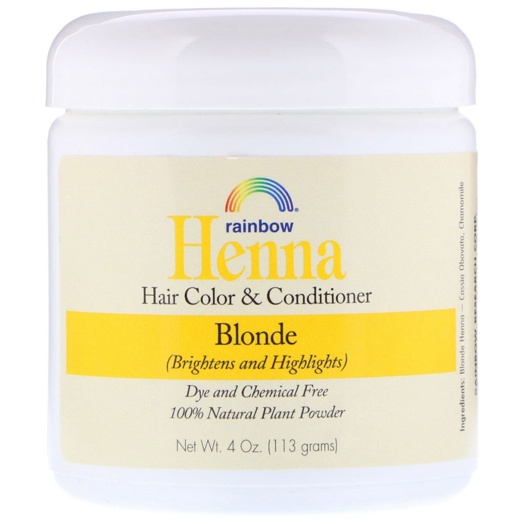 Rainbow Research, Henna, Hair Color and Conditioner, Blonde, 4 oz (113 g)