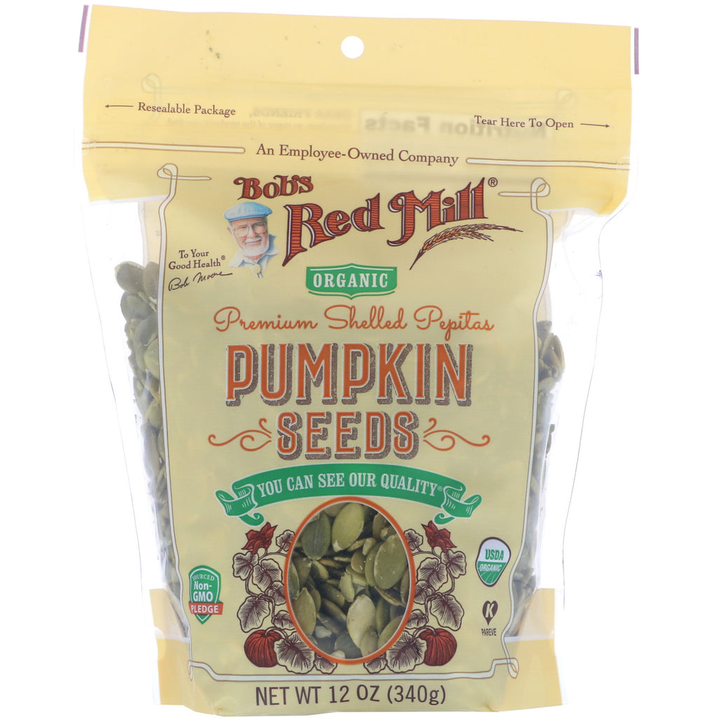 Bob's Red Mill, Premium Shelled Pepitas, Pumpkin Seeds, 12 oz (340 g)