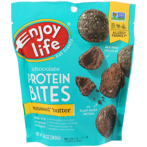 Enjoy Life Foods, Chocolate Protein Bites, Sunseed Butter, 6.4oz (180g)