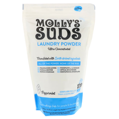 Molly's Suds, Laundry Powder, Ultra Concentrated, Peppermint, 120 Loads, 80.25 oz (2.275 kg)