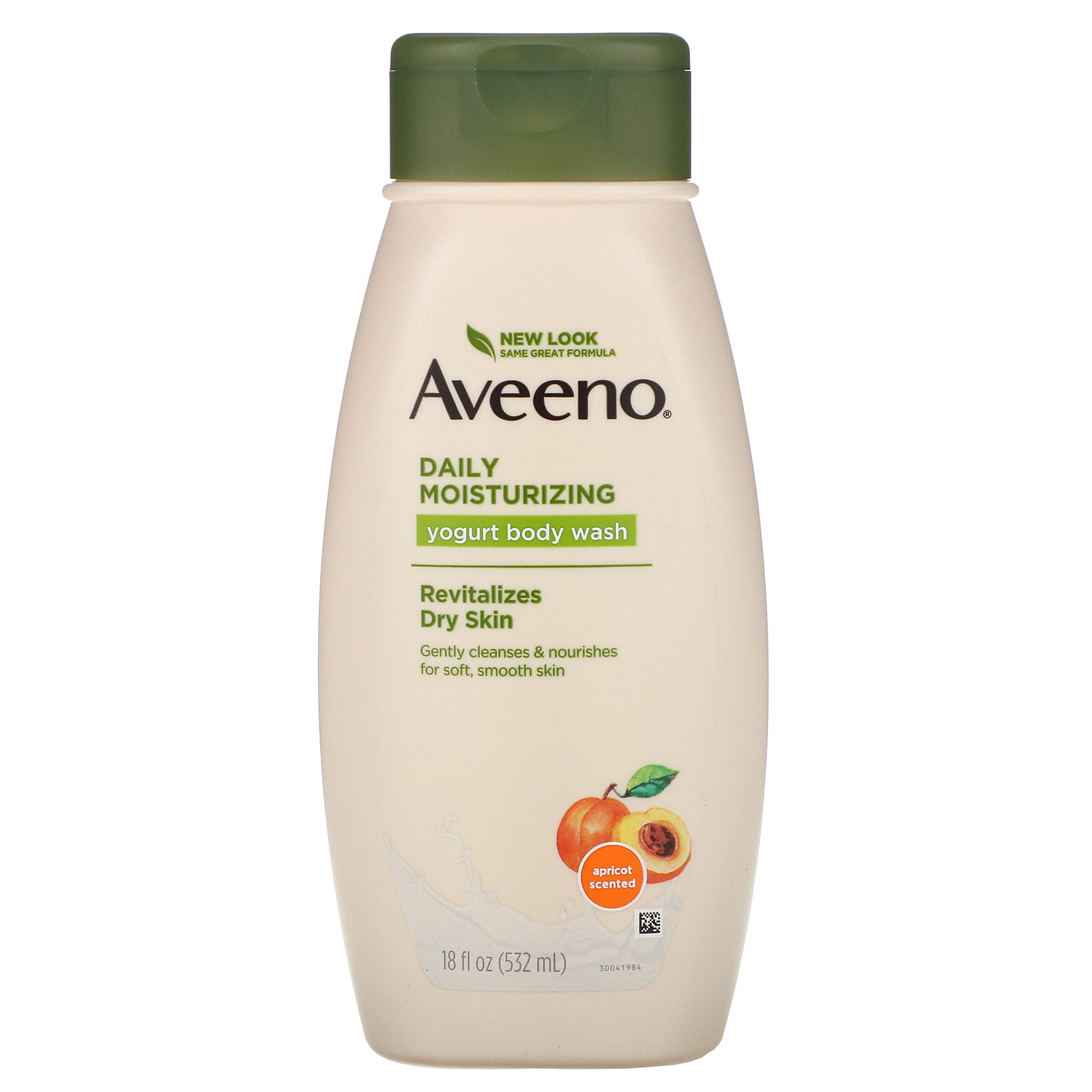 Aveeno, Daily Moisturizing Yogurt Body Wash, Apricot and Honey, 18 fl oz (532 ml)