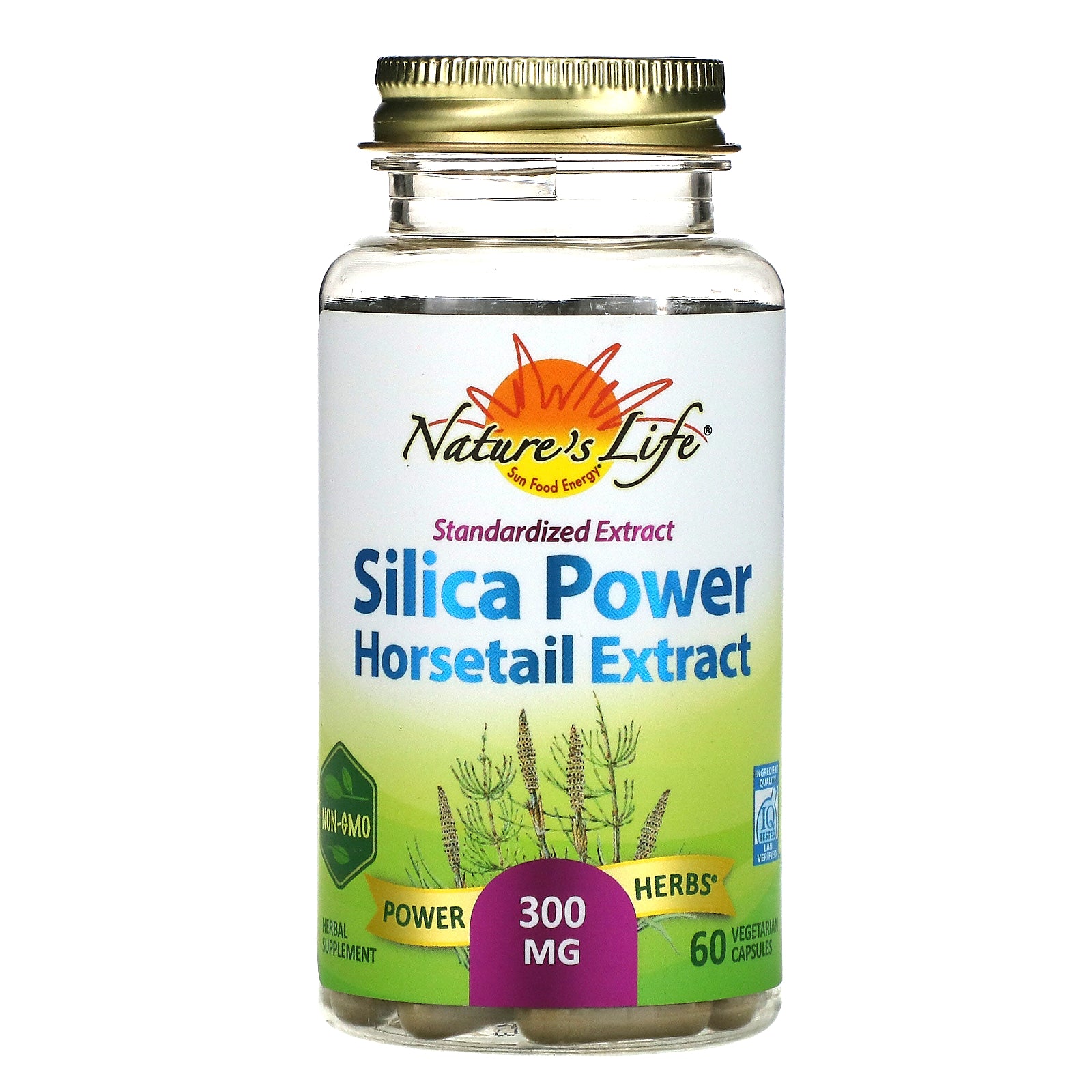 Nature's Herbs, Standardized Extract Silica-Power , 300 mg, 60 Vegetarian Capsules