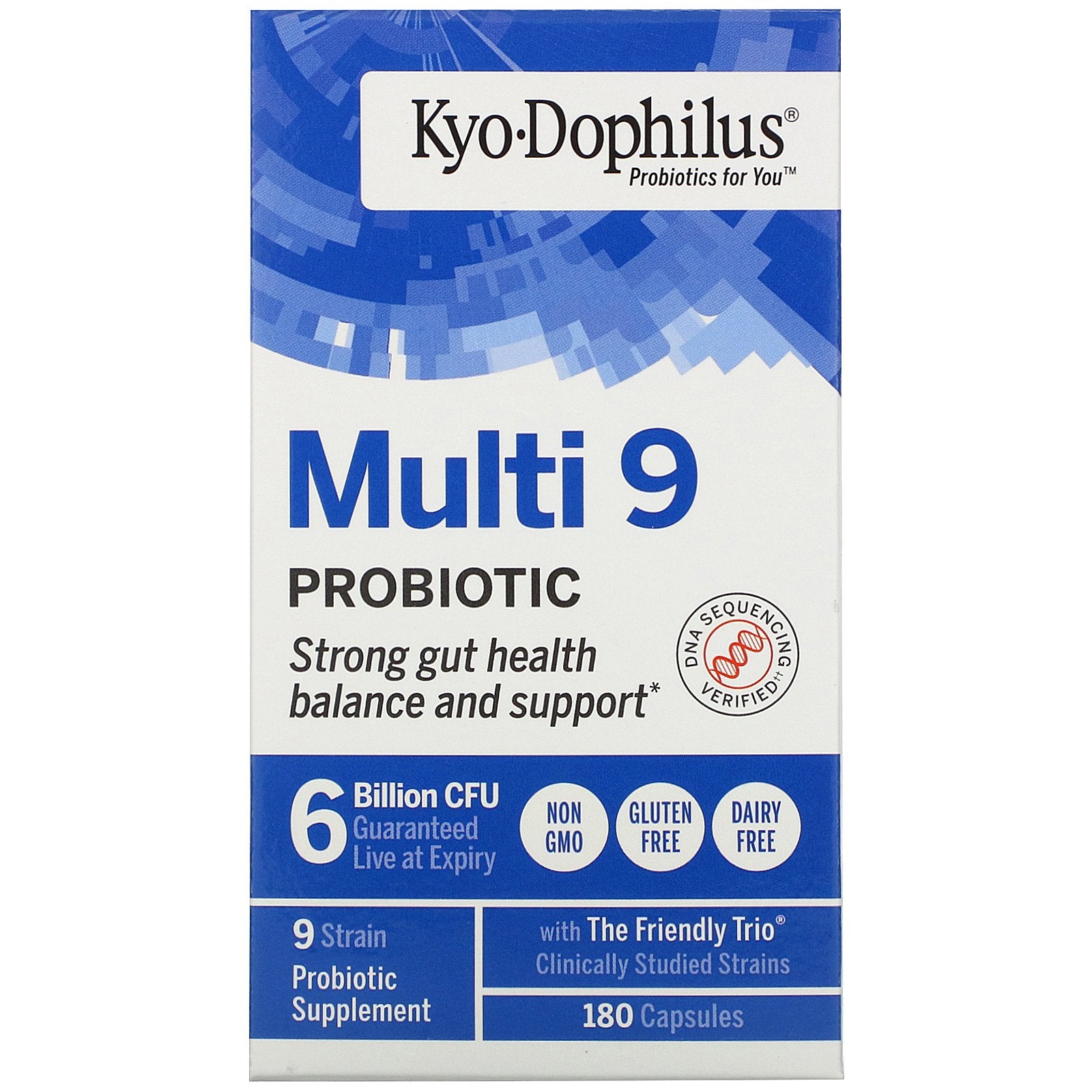 Kyolic, Kyo-Dophilus, Multi 9 Probiotic, 6 Billion CFU, 180 Capsules