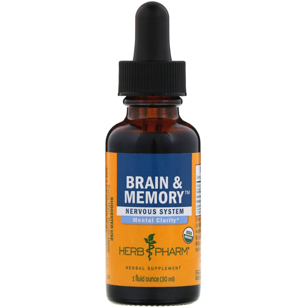 Herb Pharm, Brain & Memory, Nervous System, 1 fl oz (30 ml)