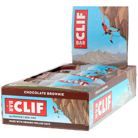 Clif Bar, Energy Bar, Chocolate Brownie, 12 Bars, 2.40 oz (68 g) Each