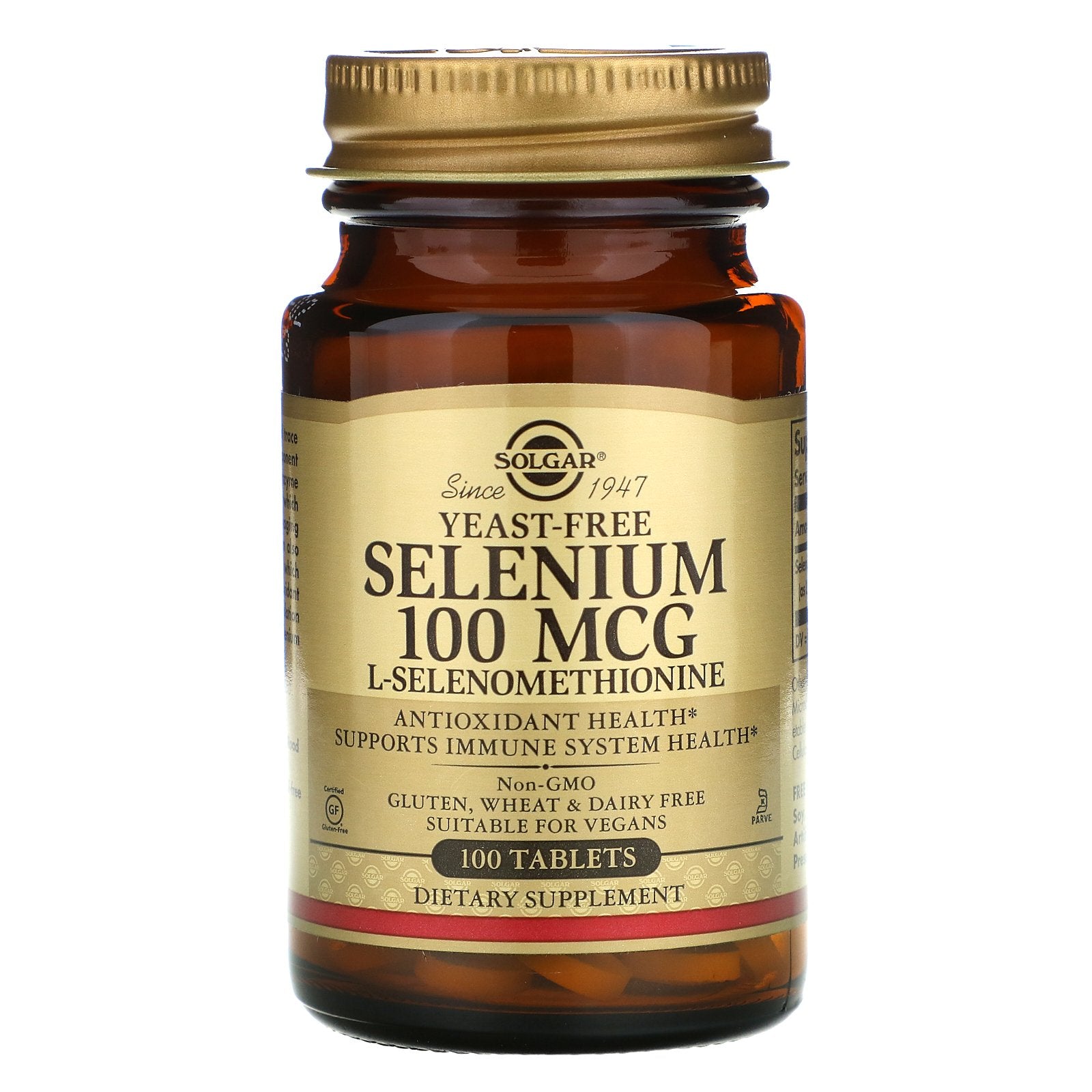 Solgar, Selenium, Yeast-Free, 100 mcg, 100 Tablets
