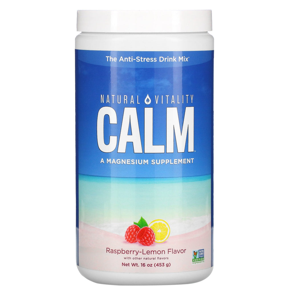 Natural Vitality, CALM, The Anti-Stress Drink Mix, Raspberry-Lemon Flavor, 16 oz (453 g)