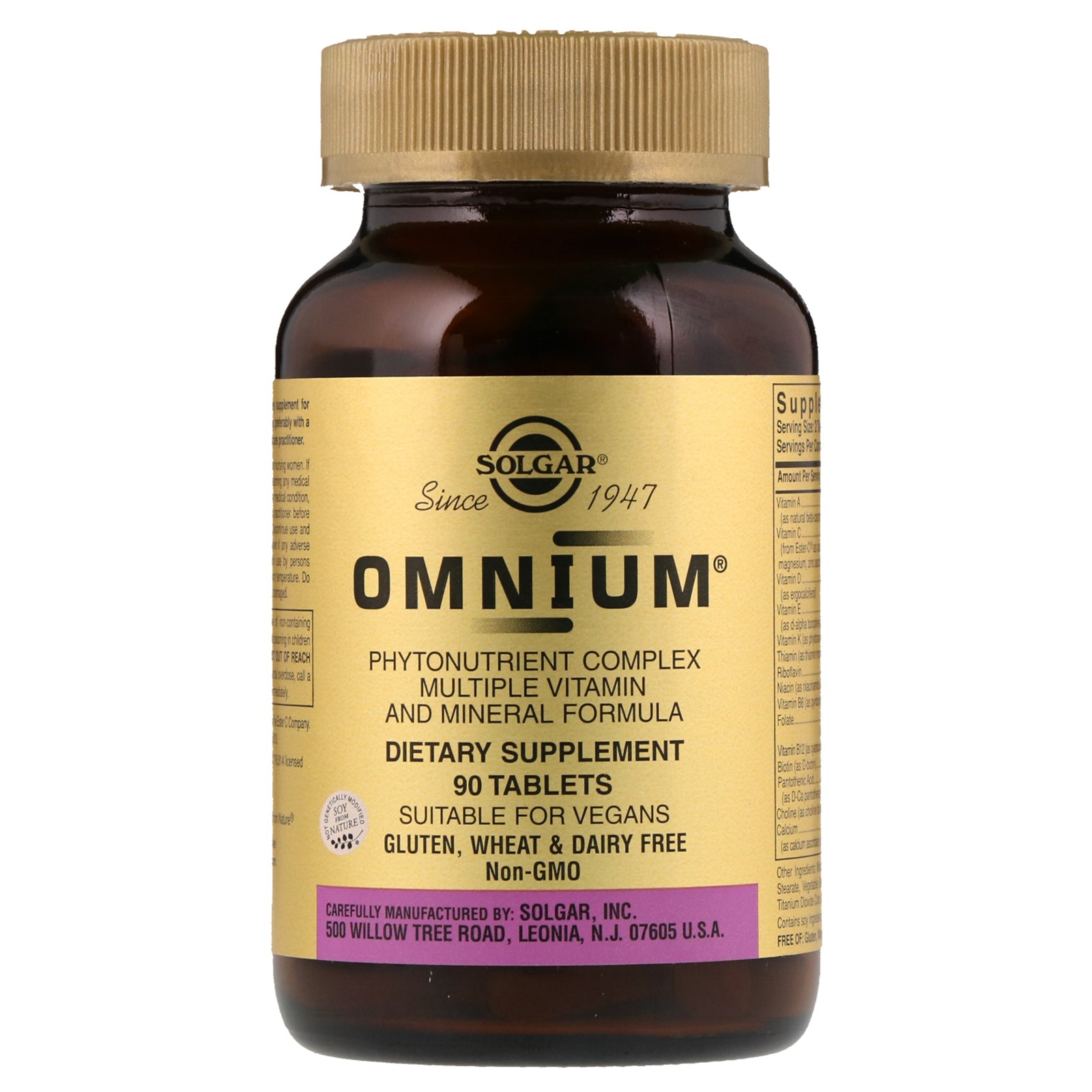 Solgar, Omnium, Phytonutrient Complex, Multiple Vitamin and Mineral Formula, 90 Tablets