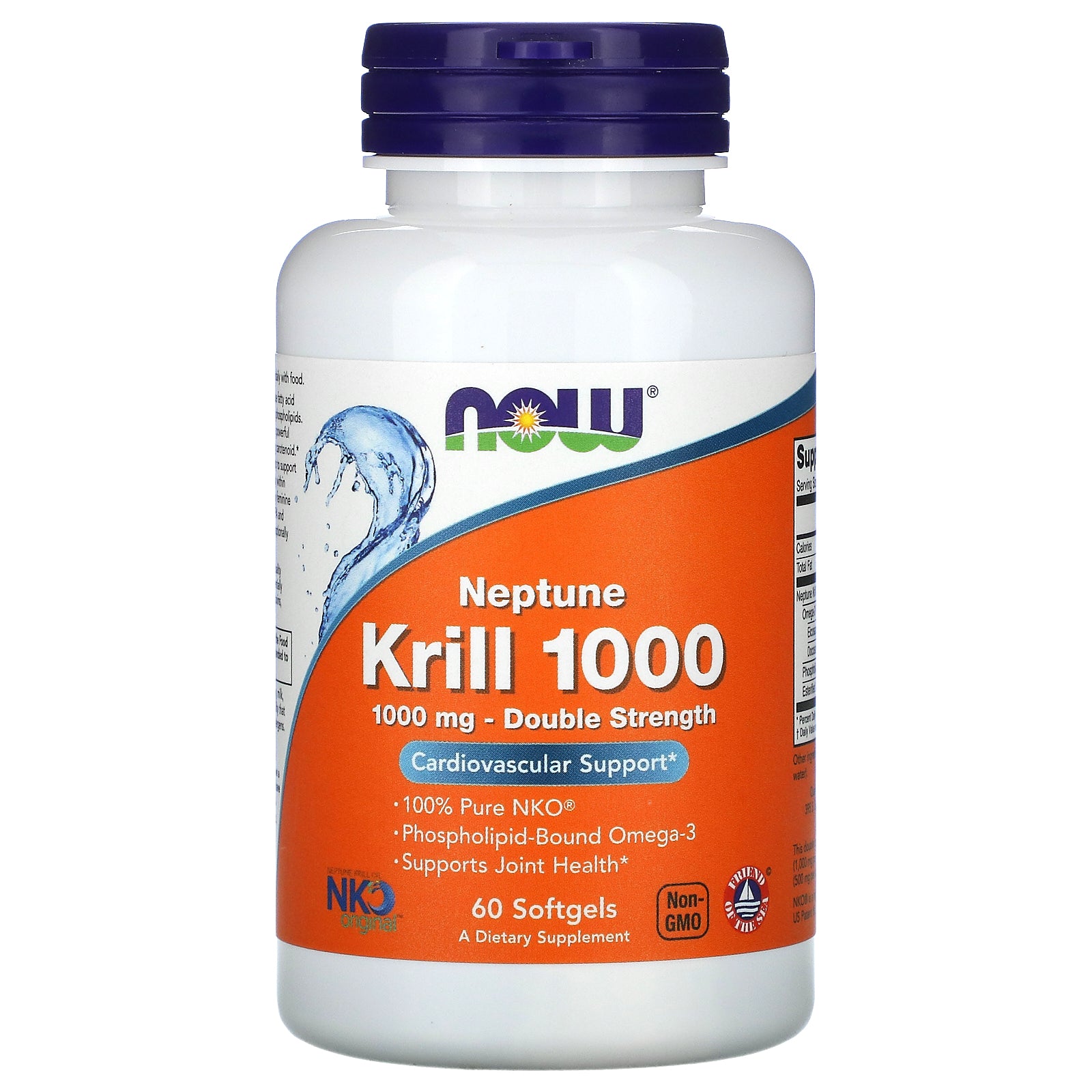 Now Foods, Neptune Krill 1000, Double Strength, 1,000 mg, 60 Softgels