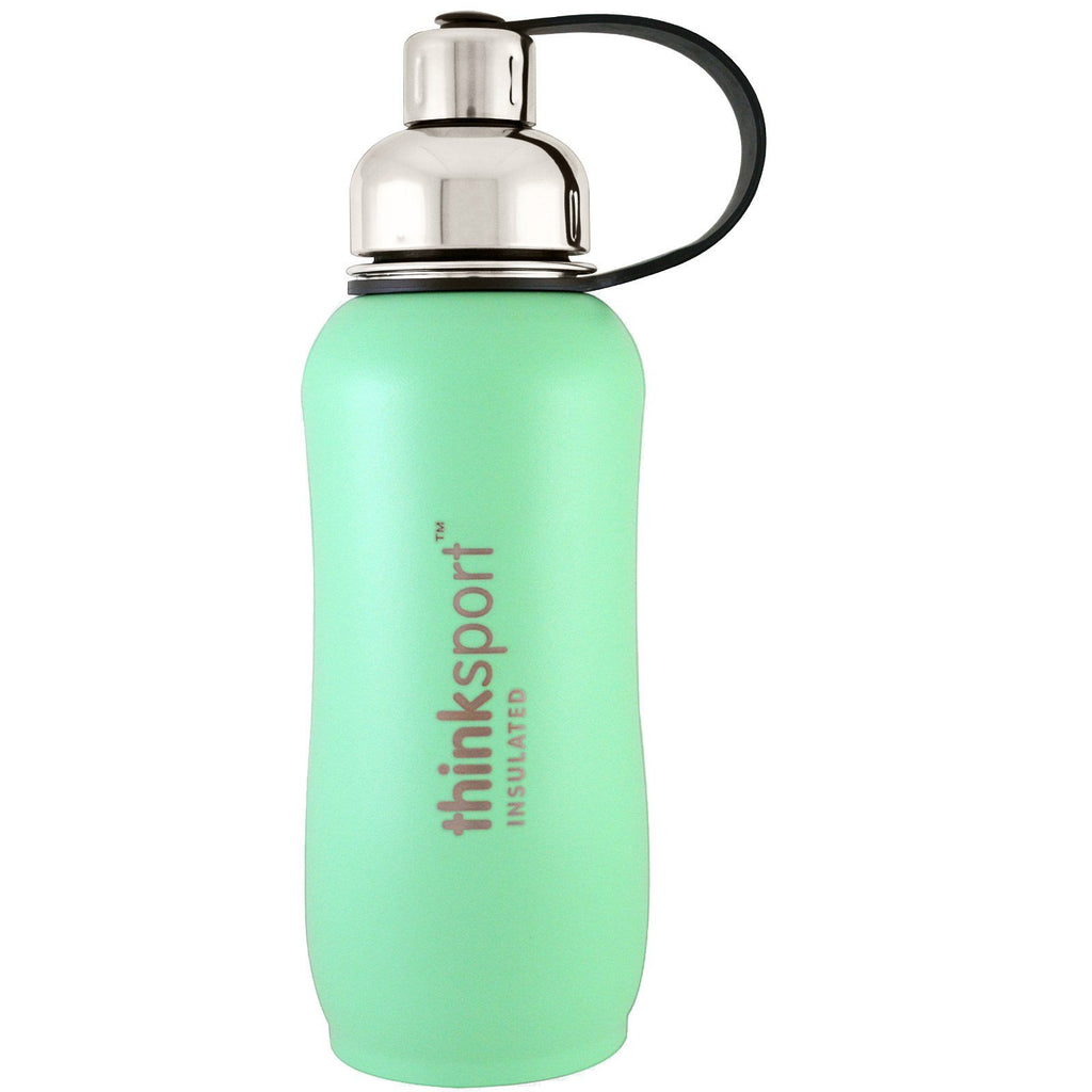Think, Thinksport, Insulated Sports Bottle, Mint Green, 25 oz (750 ml)