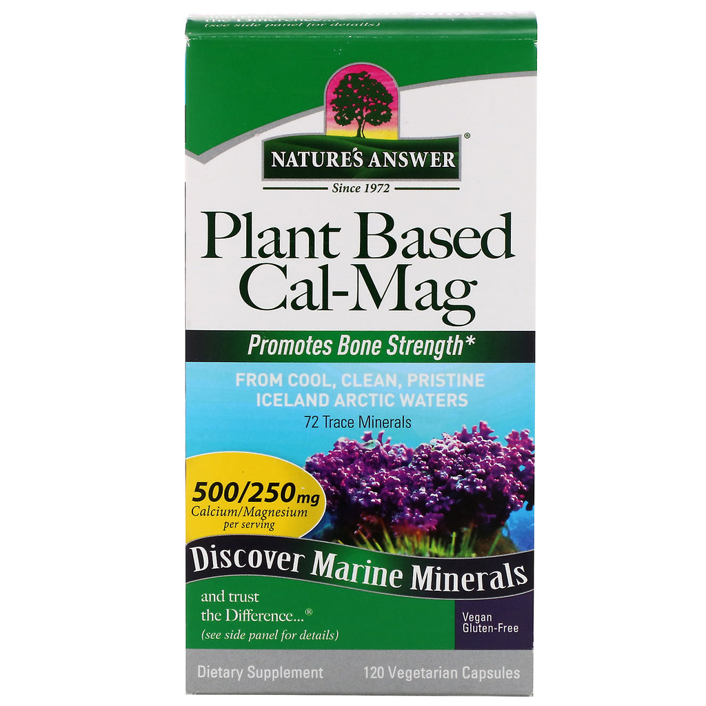 Nature's Answer, Plant Based Cal-Mag, 500/250 mg, 120 Vegetarian Capsules