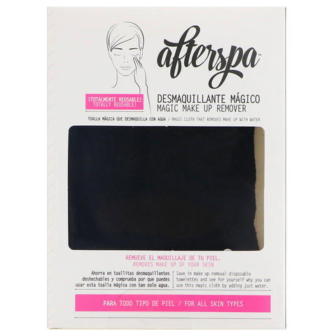 AfterSpa, Magic Make Up Remover Reusable Cloth, Black, 1 Cloth
