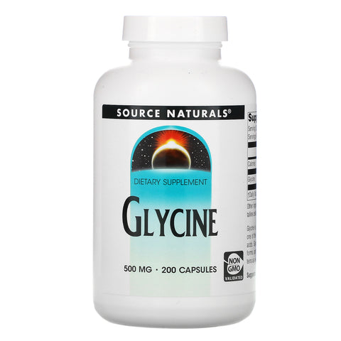 Source Naturals, Glycine, 500 mg, 200 Capsules
