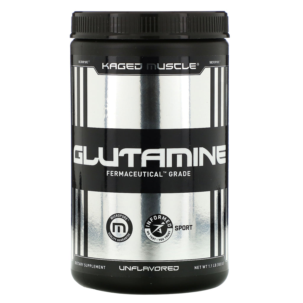 Kaged Muscle, Glutamine, Unflavored, 1.1 lbs (500 g)