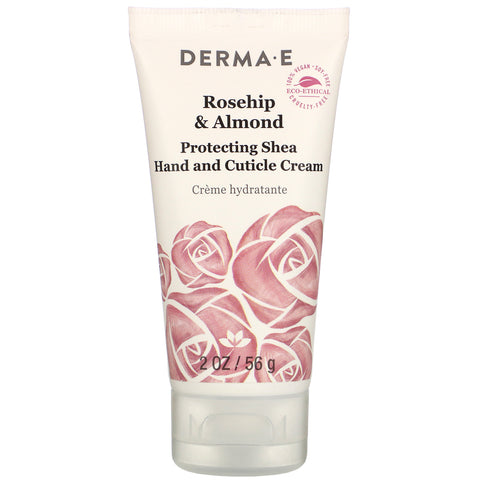 Derma E, Protective Shea Hand and Cuticle Cream, Rosehip &amp; Almond, 2 oz (56 g)